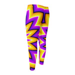 Yellow Flower Moving Optical Illusion Men's Compression Pants