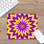 Yellow Flower Moving Optical Illusion Mouse Pad
