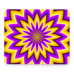 Yellow Flower Moving Optical Illusion Mouse Pad