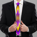 Yellow Flower Moving Optical Illusion Necktie