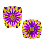 Yellow Flower Moving Optical Illusion Office Chair Cover