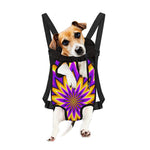Yellow Flower Moving Optical Illusion Pet Carrier Backpack
