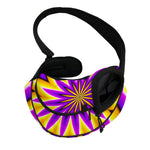 Yellow Flower Moving Optical Illusion Pet Sling Carrier