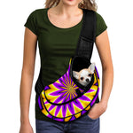 Yellow Flower Moving Optical Illusion Pet Sling Carrier