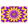 Yellow Flower Moving Optical Illusion Polyester Doormat