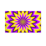 Yellow Flower Moving Optical Illusion Polyester Flag