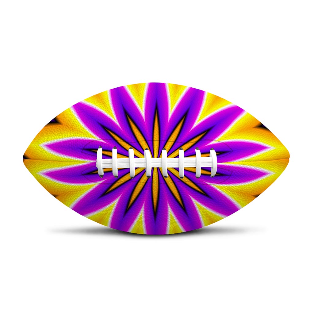 Yellow Flower Moving Optical Illusion Rugby Ball