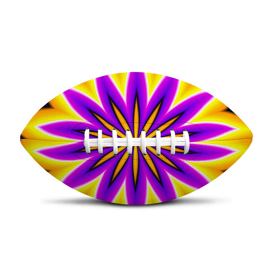 Yellow Flower Moving Optical Illusion Rugby Ball