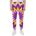 Yellow Flower Moving Optical Illusion Joggers
