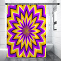Yellow Flower Moving Optical Illusion Shower Curtain