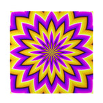 Yellow Flower Moving Optical Illusion Silk Bandana