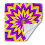 Yellow Flower Moving Optical Illusion Silk Bandana