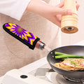 Yellow Flower Moving Optical Illusion Skillet Handle Cover