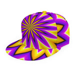 Yellow Flower Moving Optical Illusion Snapback Cap