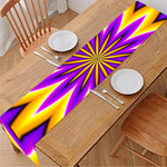 Yellow Flower Moving Optical Illusion Table Runner