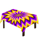 Yellow Flower Moving Optical Illusion Tablecloth
