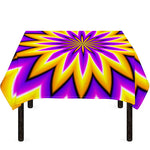 Yellow Flower Moving Optical Illusion Tablecloth