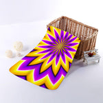 Yellow Flower Moving Optical Illusion Towel