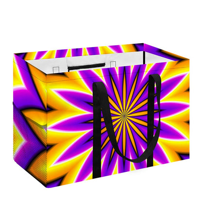 Yellow Flower Moving Optical Illusion Utility Tote Bag