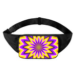 Yellow Flower Moving Optical Illusion Waist Bag