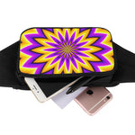 Yellow Flower Moving Optical Illusion Waist Bag