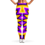 Yellow Flower Moving Optical Illusion Women's Leggings