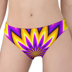 Yellow Flower Moving Optical Illusion Women's Panties