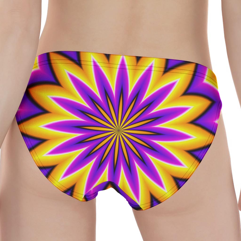 Yellow Flower Moving Optical Illusion Women's Panties