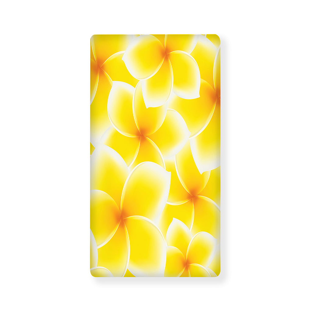 Yellow Frangipani Pattern Print Baby Crib Sheet