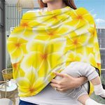 Yellow Frangipani Pattern Print Baby Seat Cover