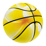 Yellow Frangipani Pattern Print Basketball