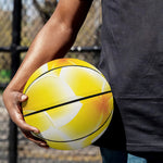 Yellow Frangipani Pattern Print Basketball