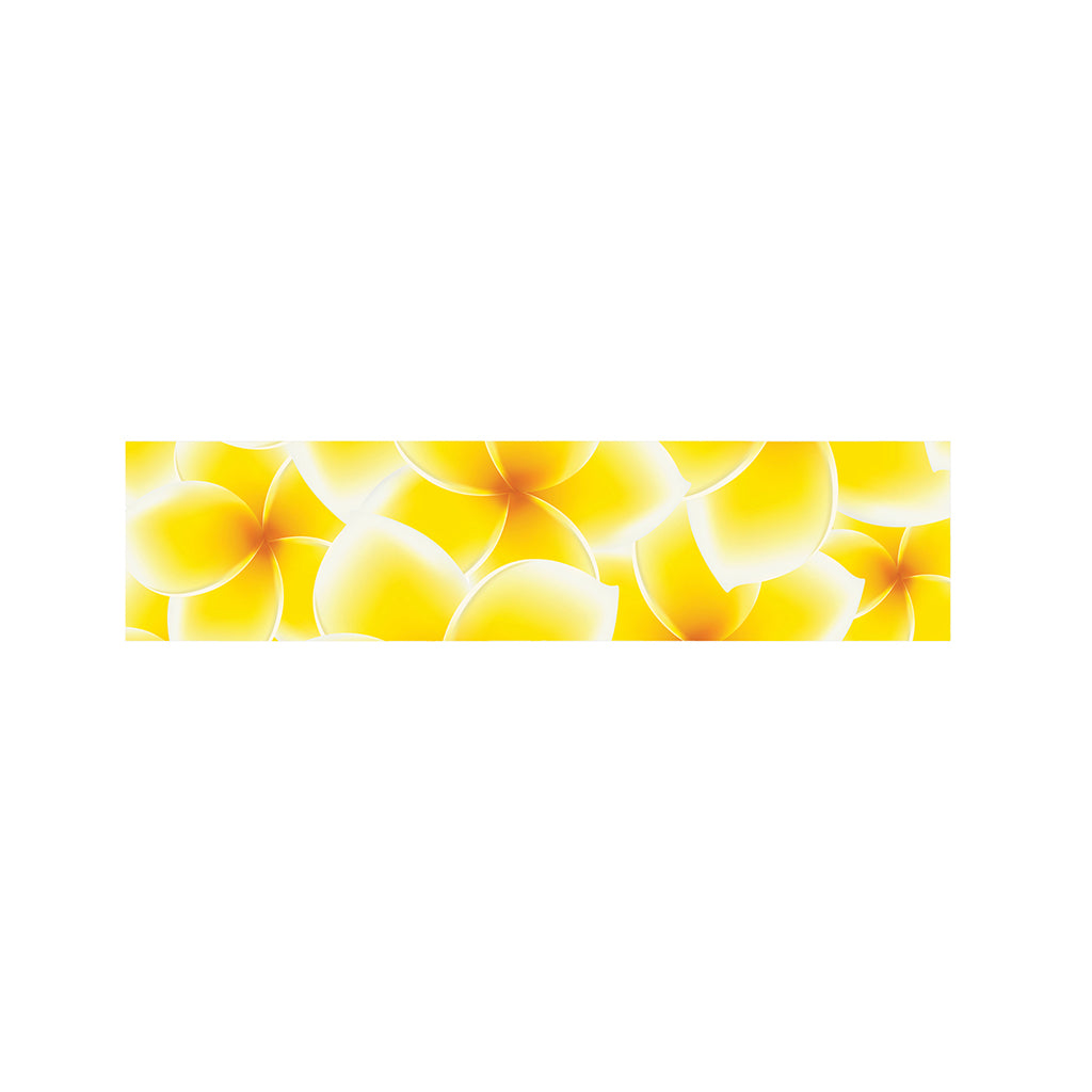 Yellow Frangipani Pattern Print Bed Runner