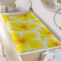 Yellow Frangipani Pattern Print Changing Pad Cover