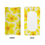 Yellow Frangipani Pattern Print Changing Pad Cover