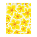 Yellow Frangipani Pattern Print Curtain