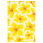 Yellow Frangipani Pattern Print Curtain