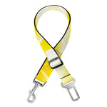 Yellow Frangipani Pattern Print Dog Seat Belt