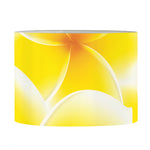 Yellow Frangipani Pattern Print Drum Lamp Shade