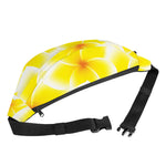 Yellow Frangipani Pattern Print Fanny Pack