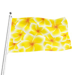 Yellow Frangipani Pattern Print Flag