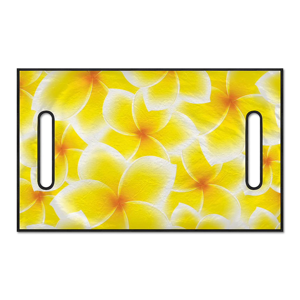 Yellow Frangipani Pattern Print Golf Cart Seat Cover