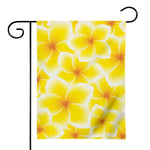 Yellow Frangipani Pattern Print House Flag