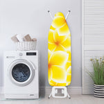 Yellow Frangipani Pattern Print Ironing Board Cover