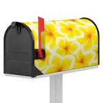 Yellow Frangipani Pattern Print Mailbox Cover