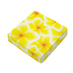 Yellow Frangipani Pattern Print Outdoor Seat Cushion Cover