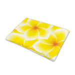 Yellow Frangipani Pattern Print Pet Cooling Mat Cover