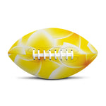 Yellow Frangipani Pattern Print Rugby Ball