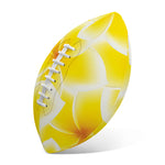 Yellow Frangipani Pattern Print Rugby Ball
