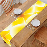 Yellow Frangipani Pattern Print Table Runner